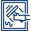 Icon of hand cleaning a glass surface.