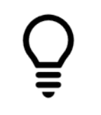 Light bulb icon in black and white.