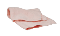 Pink cloth on a black background.